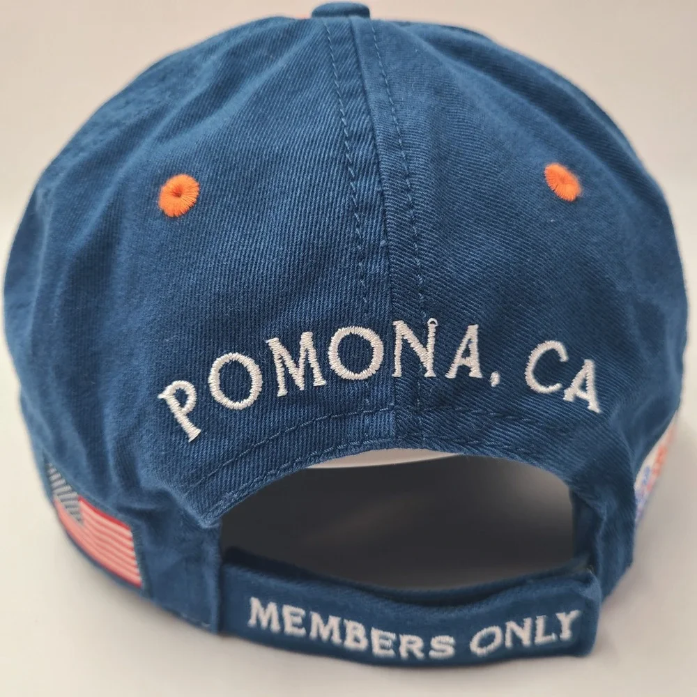 NHRA Hat Adjustable Orange Blue Top Eliminator Club 2017 Drag Racing Flames Men